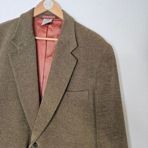 Claiborne Olive Blazer with Pink Lining, Size 42S